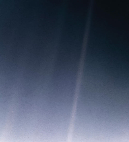 Pale Blue Dot Earth Voyager 1 Nasa Glossy Poster Picture Photo Print Banner Booma Prints