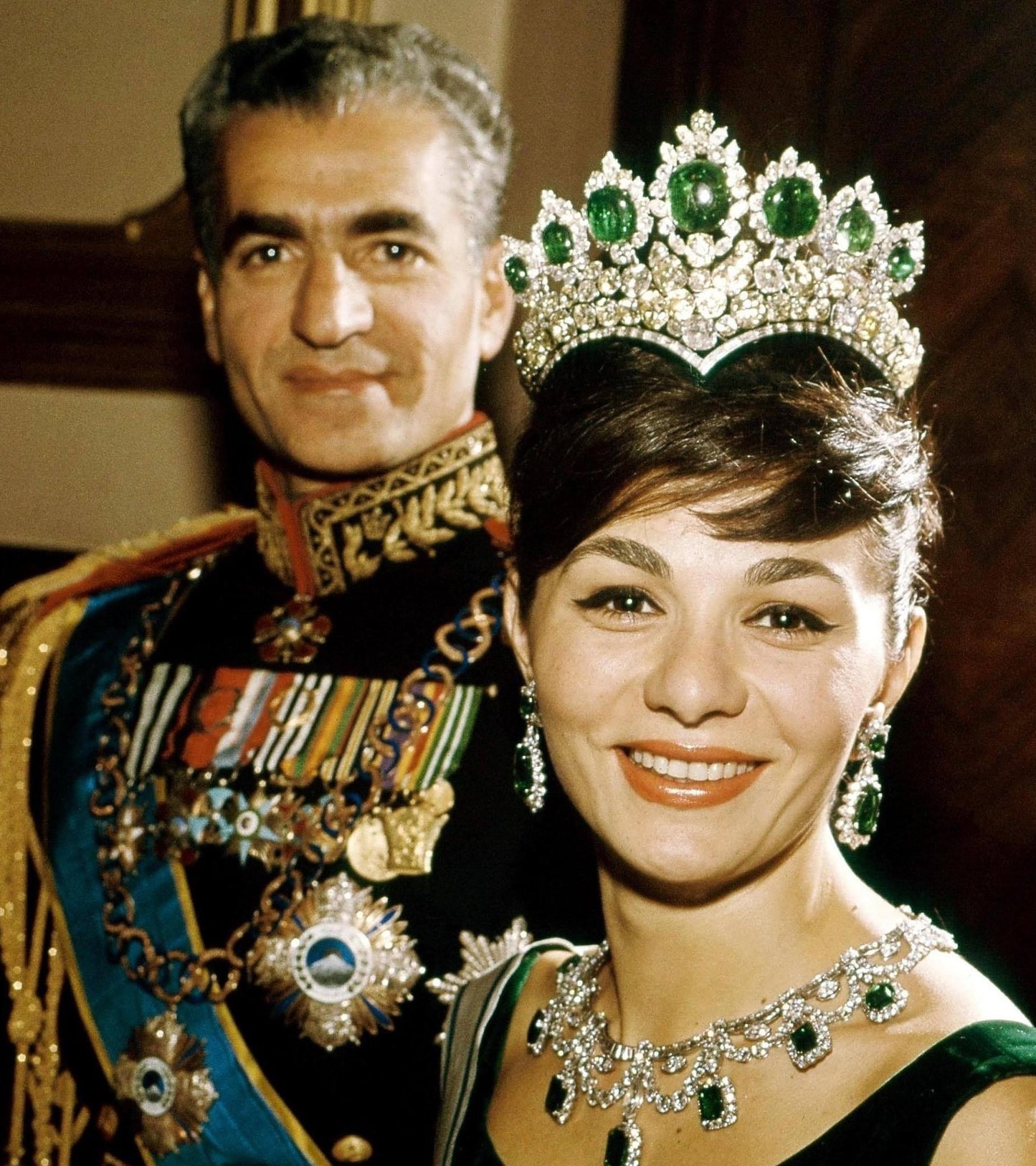 Mohammad Reza Pahlavi Shah & Wife Glossy Poster Picture Photo Print Banner Booma Prints