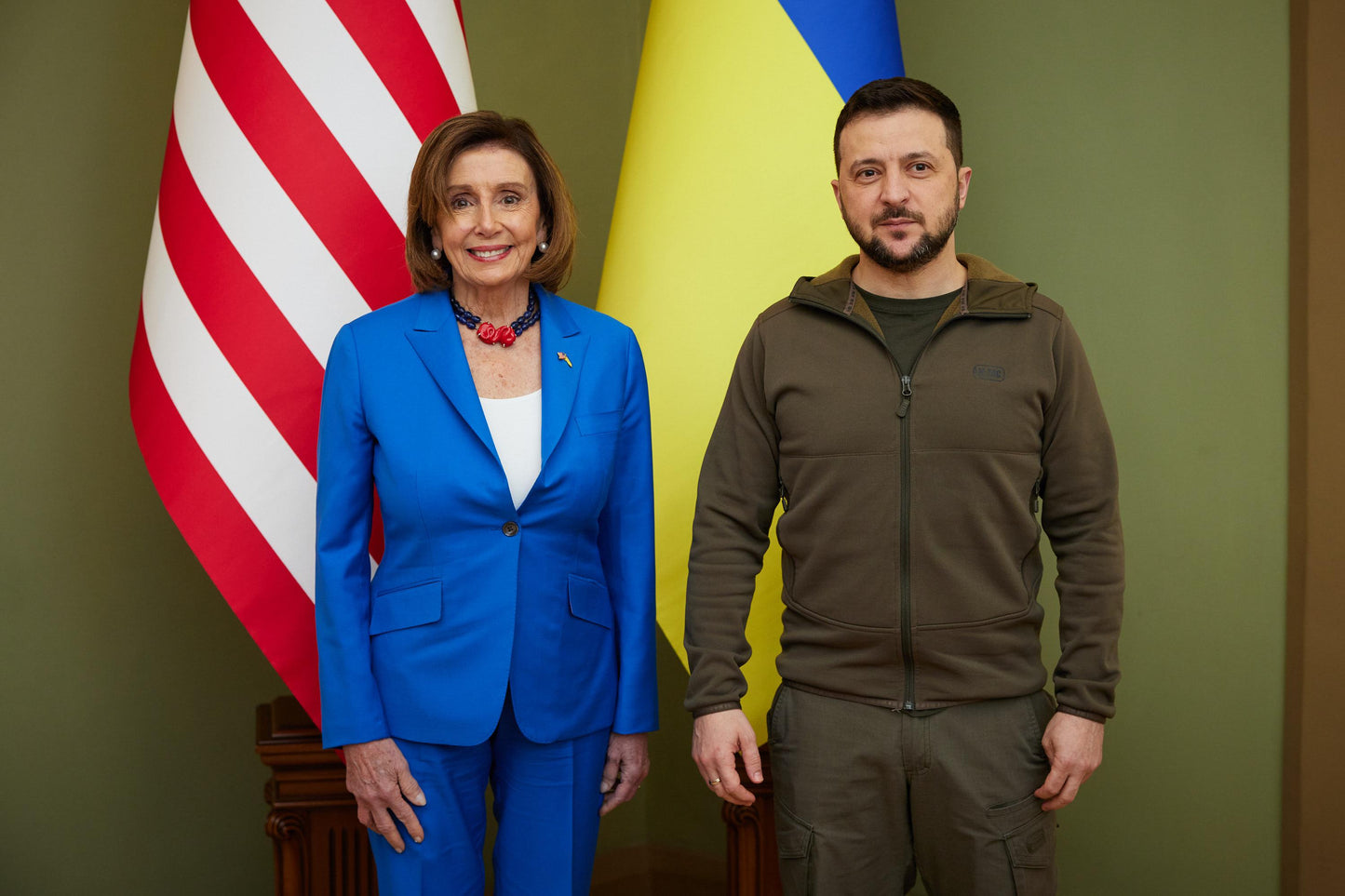 Nancy Pelosi Volodymyr Zelensky Glossy Poster Picture Photo Print Banner Us Booma Prints