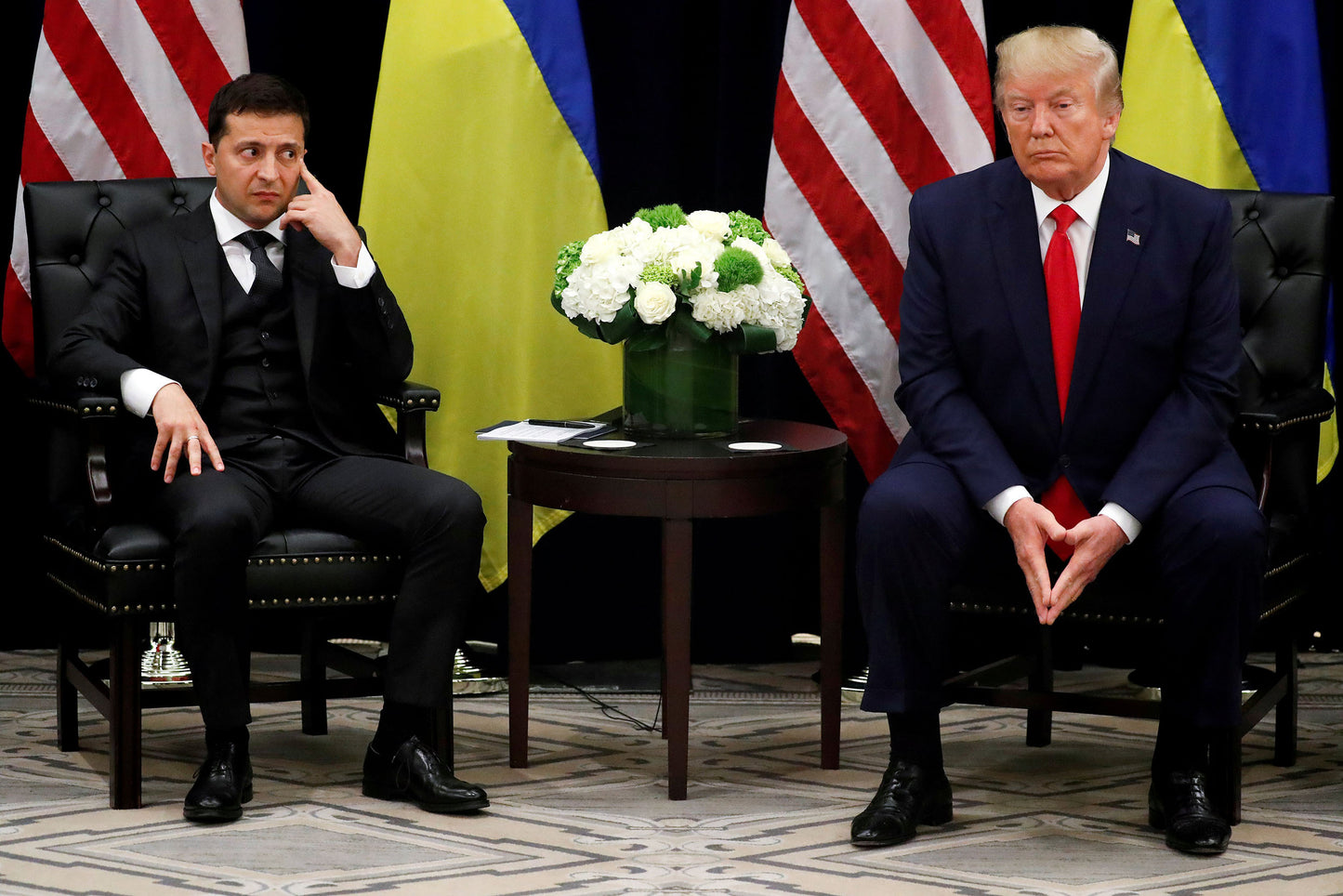 Donald Trump Volodymyr Zelensky Glossy Poster Picture Photo Print Banner Us Booma Prints