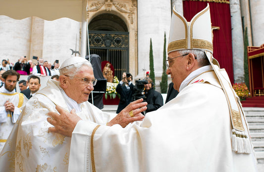 Pope Benedict & John Paul Glossy Poster Picture Photo Print Banner Catholic Booma Prints