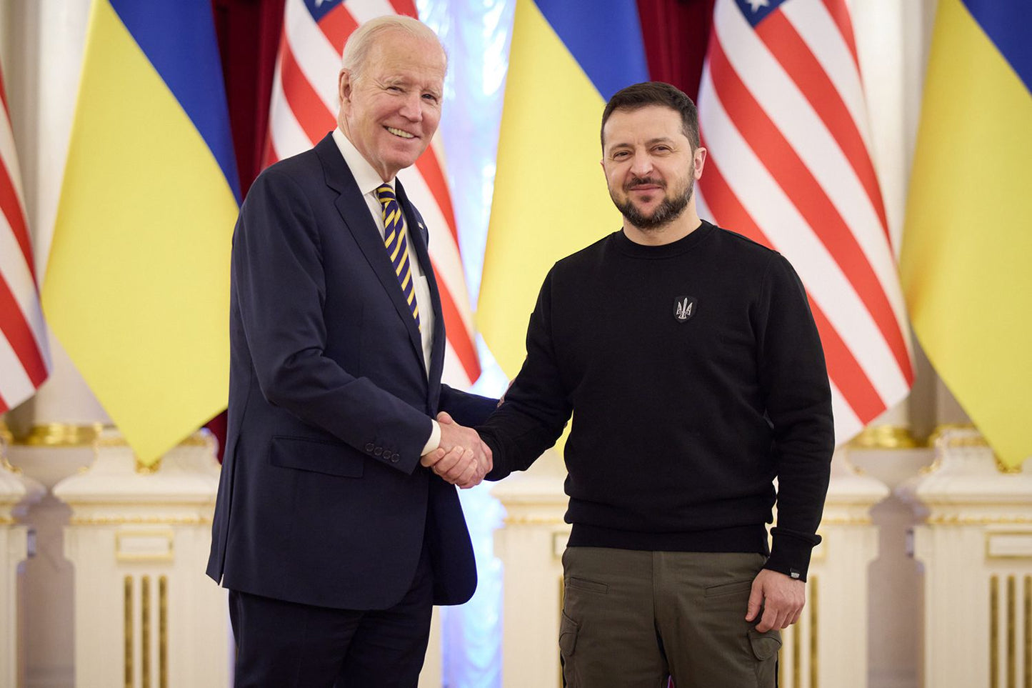 Joe Biden & Volodymyr Zelensky Ukraine Usa Poster Picture Photo Print Banner Booma Prints