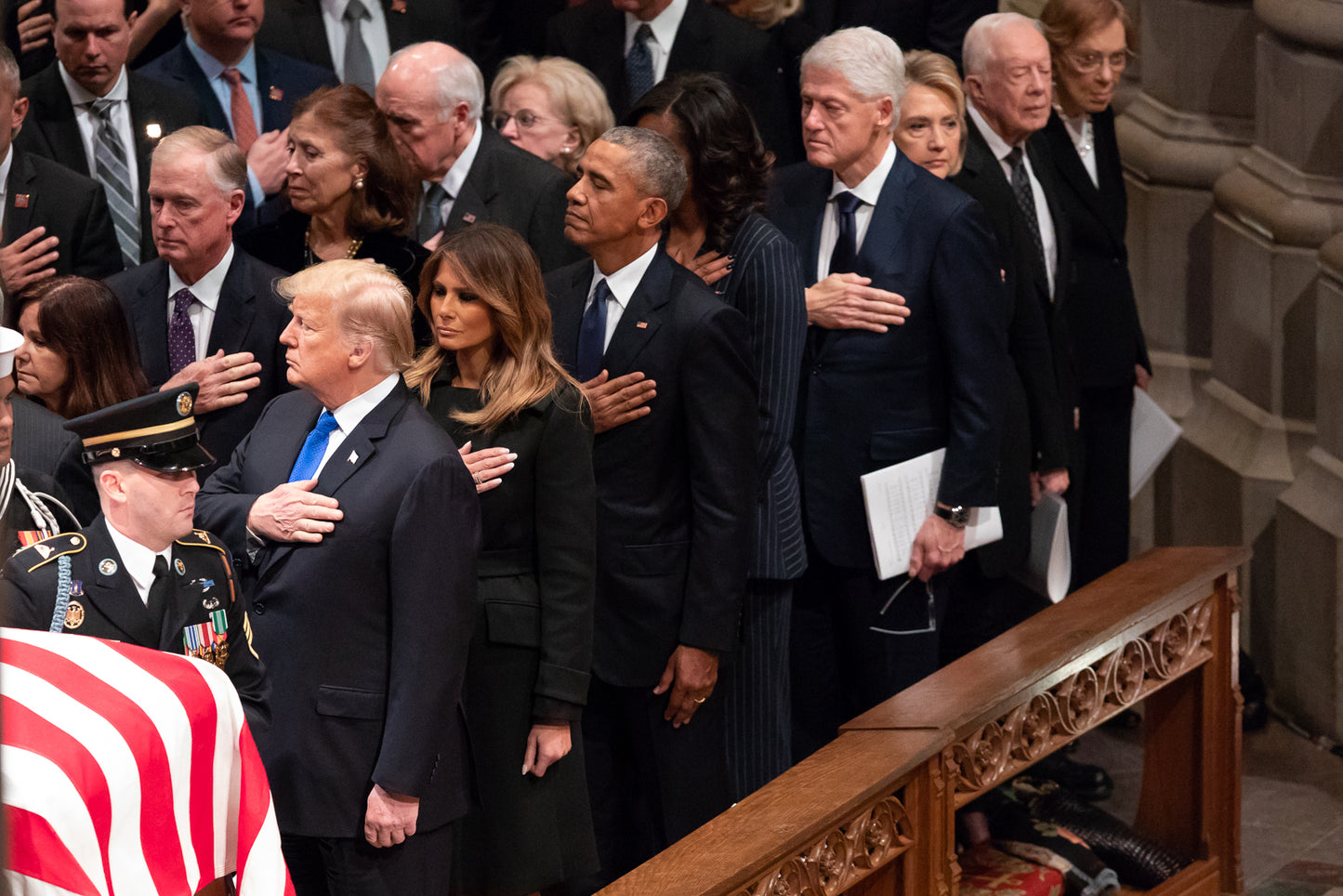 Clinton Obama Trump Carter Bush Funeral Poster Picture Photo Print Banner Booma Prints