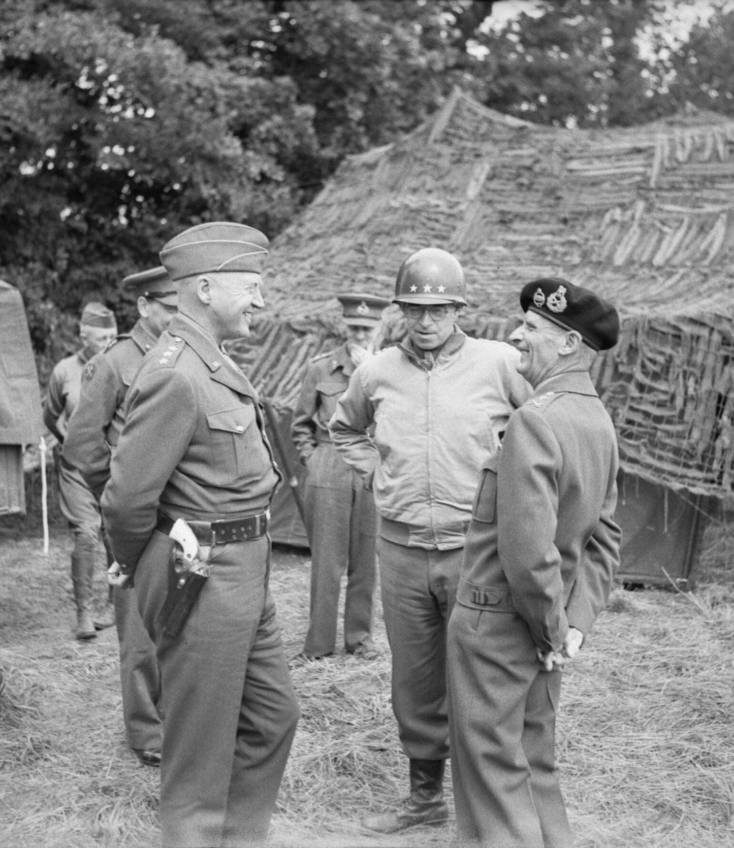 General Patton Bradley Montgomery Glossy Poster Picture Photo Print Banner Booma Prints