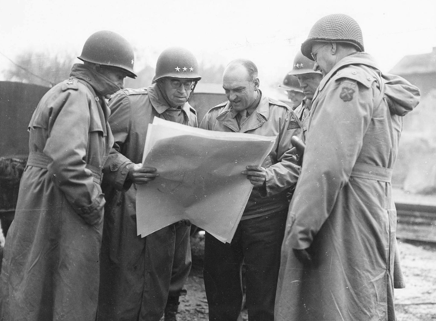 Us General Patton Bradley Eddy Ww2 Glossy Poster Picture Photo Print Banner Booma Prints