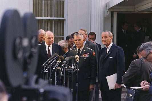 William Westmoreland & Lyndon B Johnson Poster Picture Photo Print Banner Usa Booma Prints
