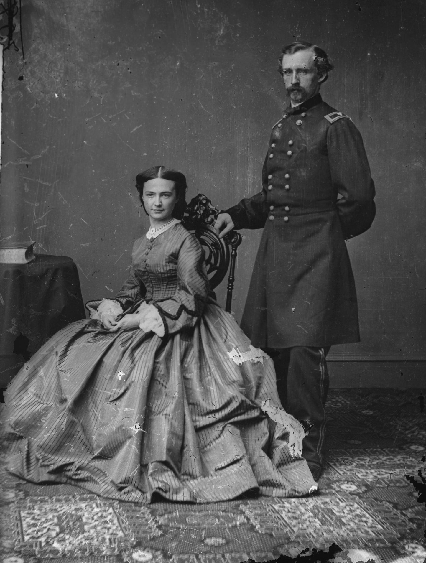 General George Custer & Wife Elizabeth Glossy Poster Picture Photo Print Banner Booma Prints
