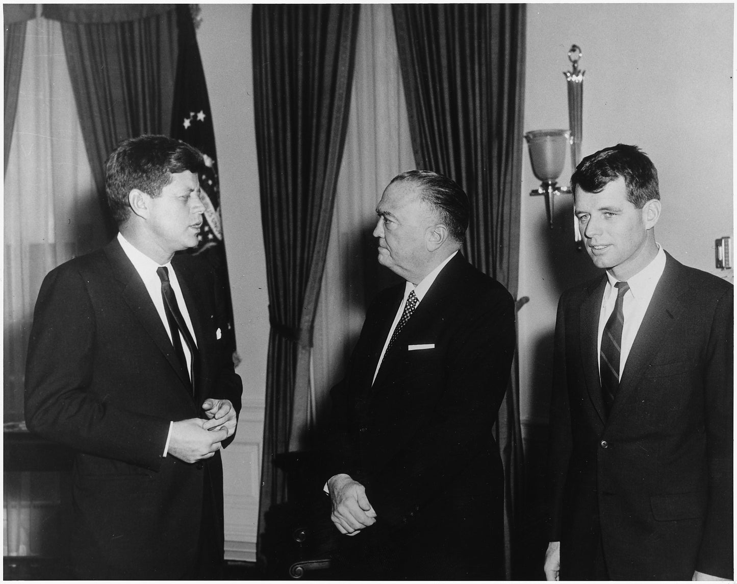 John Robert Kennedy J Edgar Hoover Glossy Poster Picture Photo Print Banner Booma Prints
